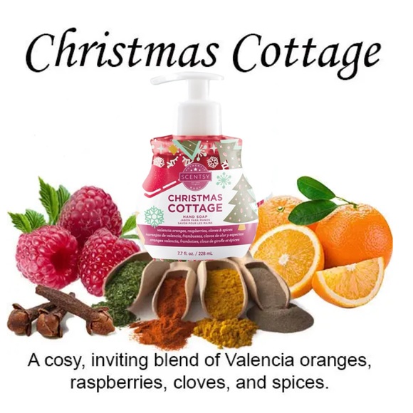 Scentsy Christmas Cottage Hand Soap NEW Kitchen Bathroom Clean Vanilla orange - Picture 1 of 3